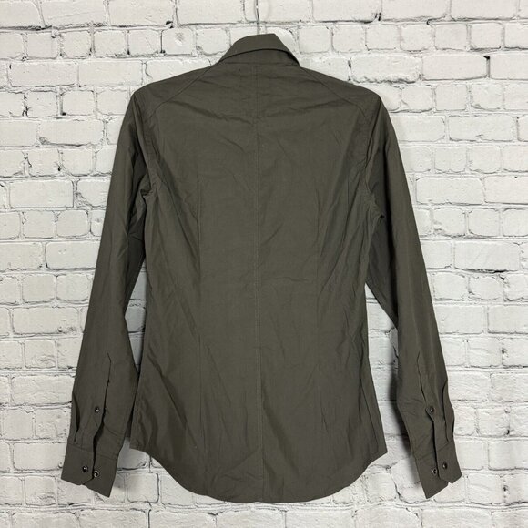 G Star Raw Mens Correct Landoh Slim Shirt XXS L/S Atton Stretch Poplin Carbide - Picture 6 of 13
